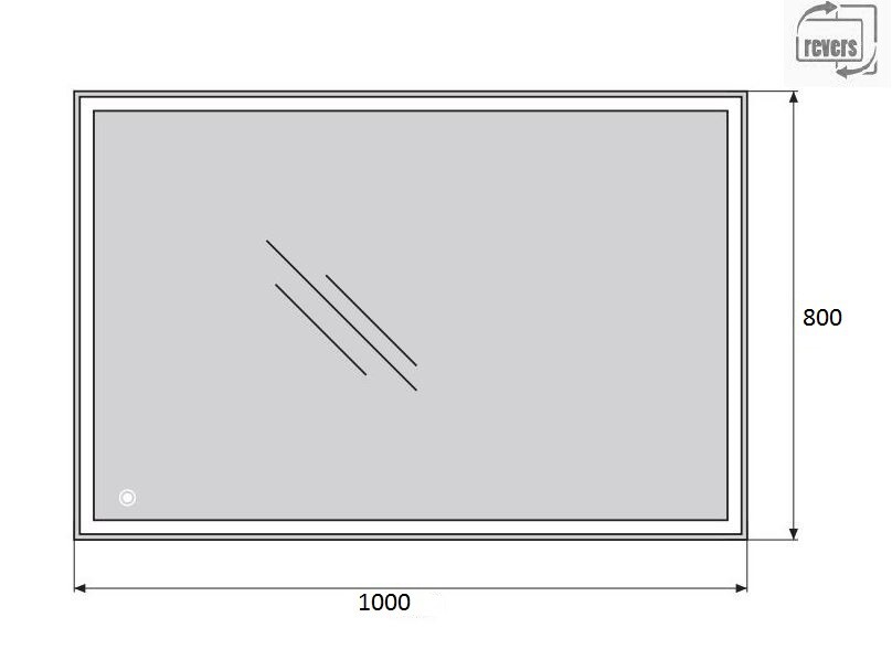 Зеркальное полотно BelBagno 100*80 SPC-GRT-1000-800-LED-TCH