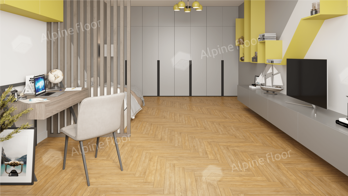 Ламинат Alpine Floor Herringbone 8 Pro (NEW), LF102-04A Дуб Тулуза 606 х 101 х 8 mm