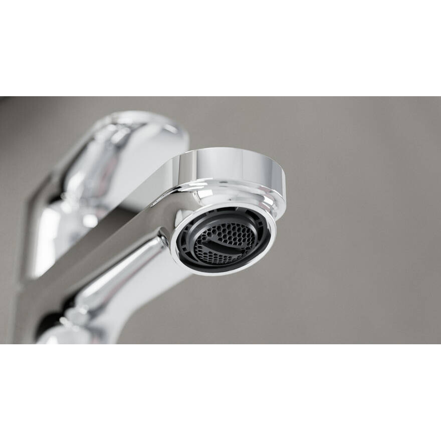 Hansgrohe Rebris S Смеситель для накладной раковины 240 CoolStart со сливным гарнитуром хром 72580000
