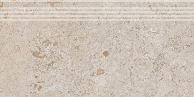 Kerama Marazzi DD205400R/GR Cтупень Про Лаймстоун бежевый темный натуральный обрезной 60х30