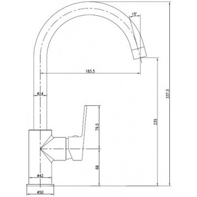 Imprese Lesna 55070 смеситель для кухни хром