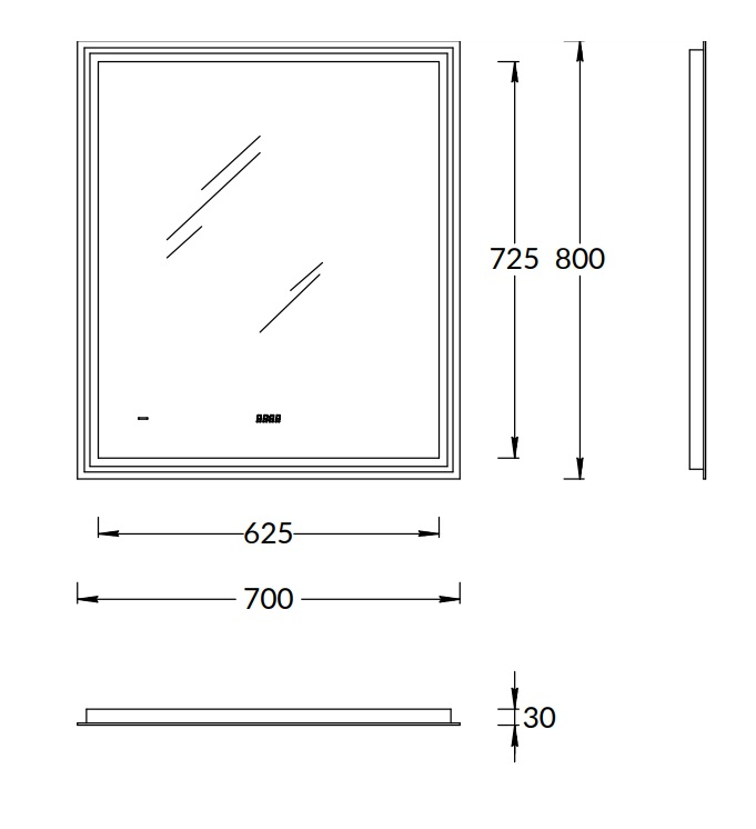 Kerama Marazzi Tecno зеркало 70 с подсветкой TE.mi.70