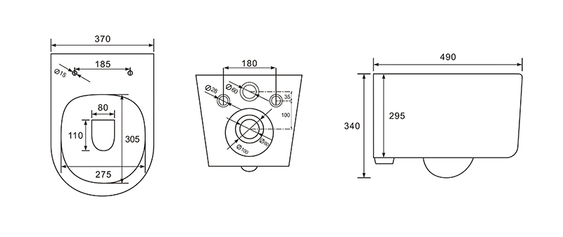 Aquatek Мия сет 4в1 (унитаз+инсталляция+кнопка смыва+крепления)