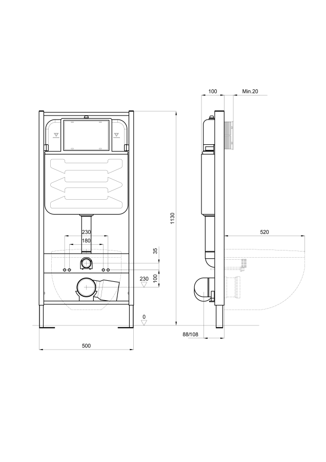 Комплект Set Aquatek Либра N унитаз AQ0530N-00 + инсталляция INS-0000012 + крышка
