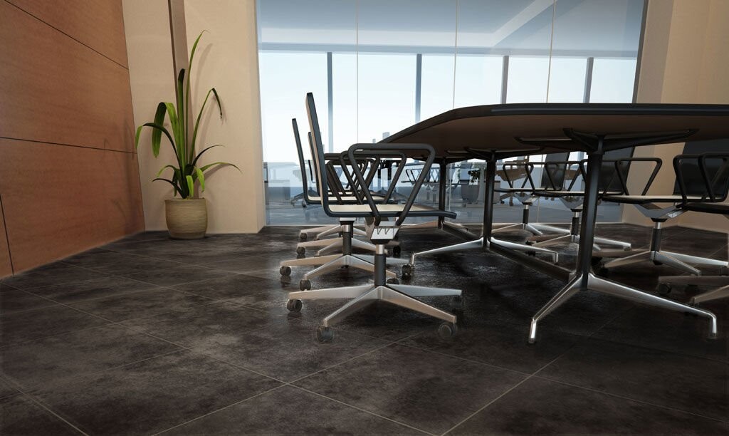 Grasaro Magma G-121s керамогранит напольный 40х40 см черный структурный