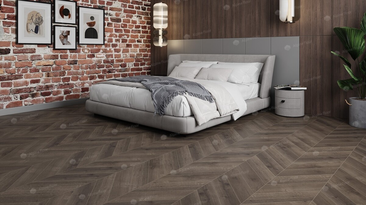 Alpine Floor Chevron Alpine SPC ламинат Дуб Антарес ЕСО 18-9 600х127х5 mm