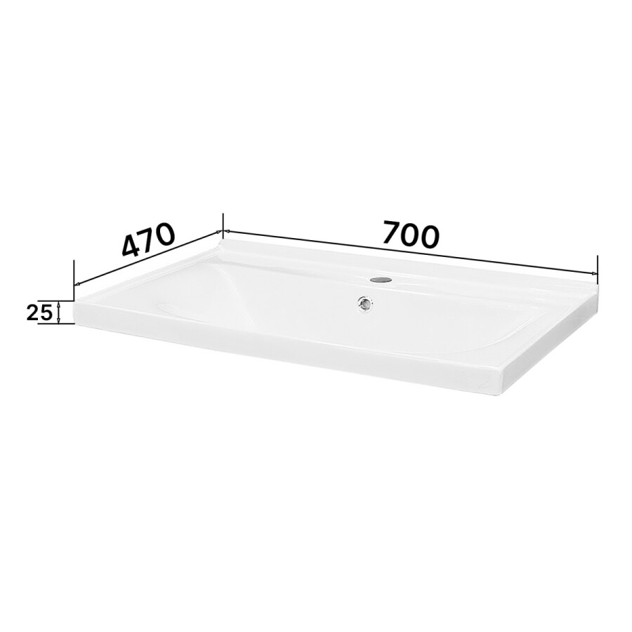 Комплект Тумба Loranto Оптимум 70 700х470х825 напольная, с раковиной Monte NEO 70, белый CS00106209