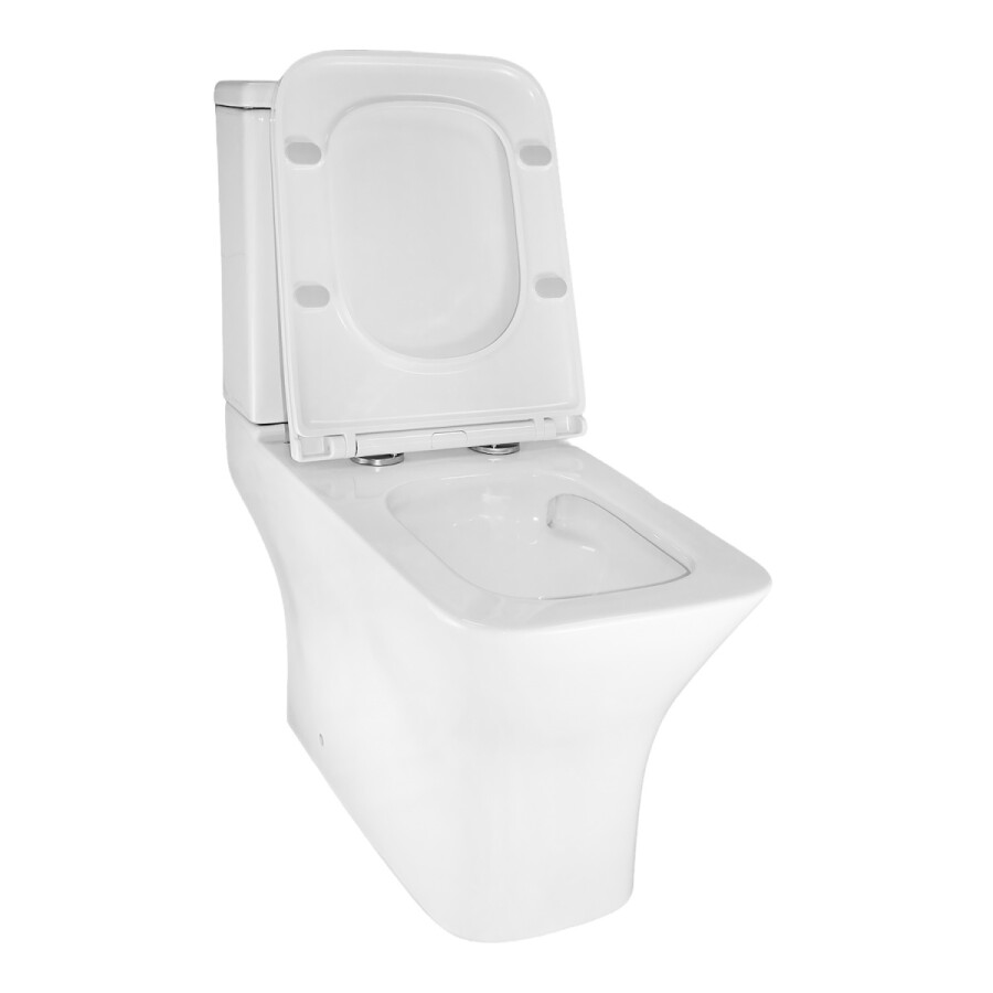 Унитаз-компакт Azario Mari 360х700х805 напольный, безободковый, слив Tornado, в комплекте с быстросъемным сиденьем микролифт AZ-79143T