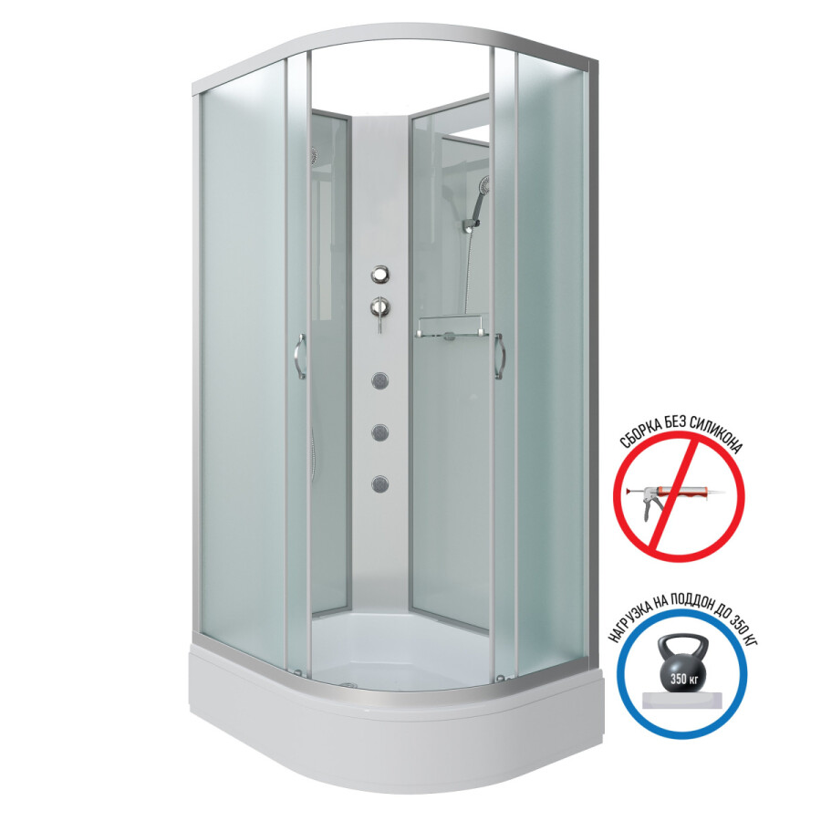 Niagara Classic NG 33094-14LBKG Душевая кабина 100x90 Без крыши Левая Гидромассаж 330944LBKG