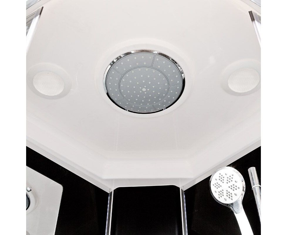 Deto душевая кабина 90х90 BM1590LEDBLACK с подсветкой