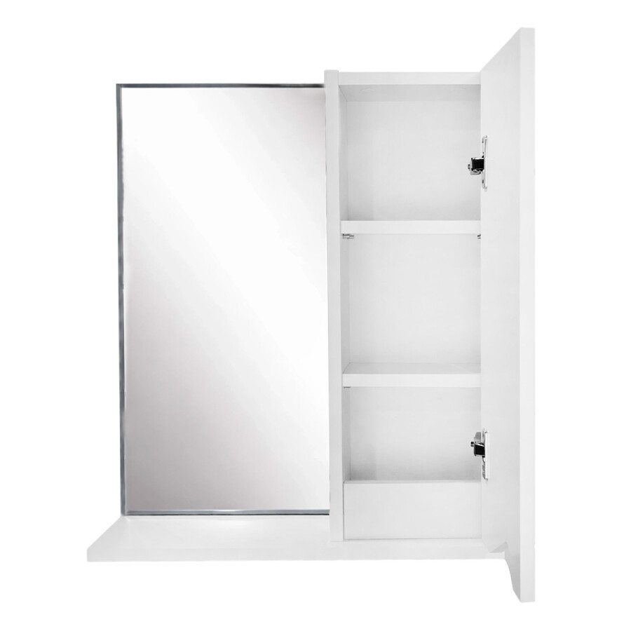 Зеркало-шкаф Loranto Оптимум 50 500х156х600 подвесной, правосторонний, белый CS00105925