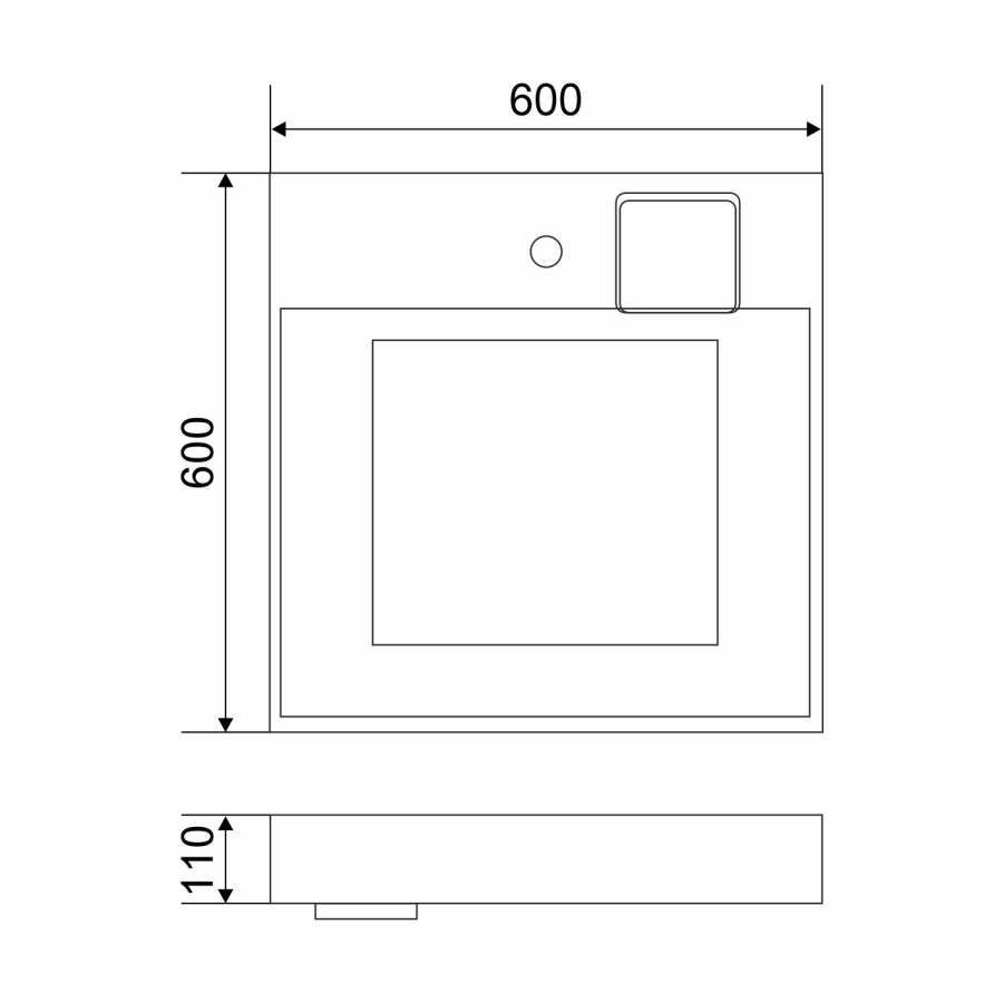 Mirsant Stella 60 раковина из литьевого мрамора над стиральной машиной УТ000101257