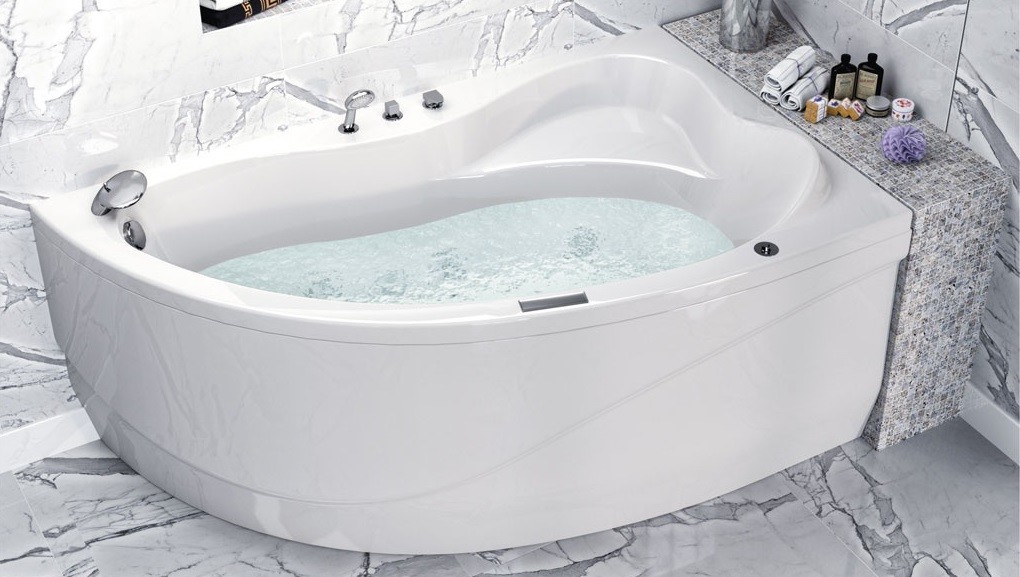 Aquanet Atlanta 150*90 ванна акриловая асимметричная L