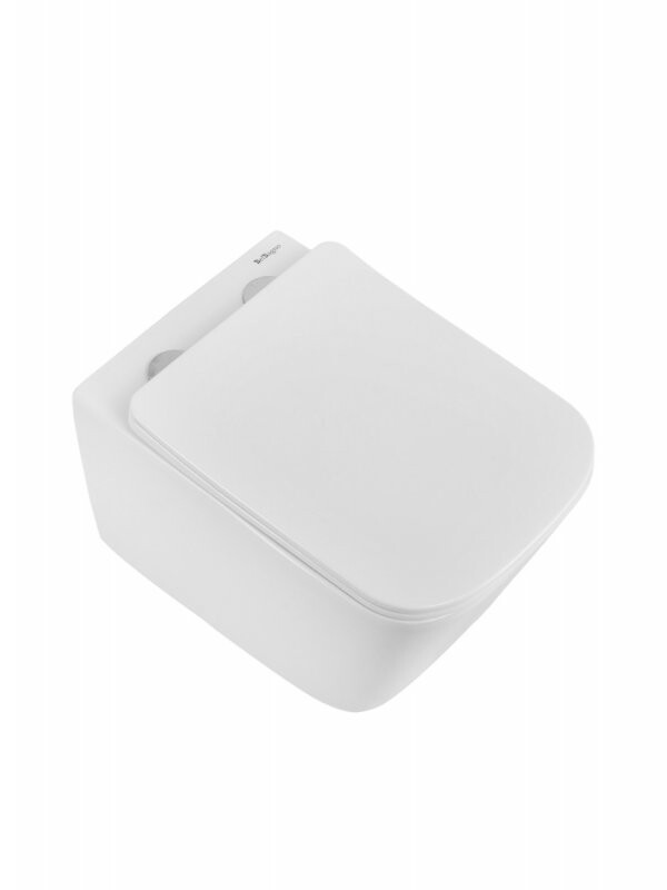 BelBagno KRAFT-TOR Унитаз подвесной безободковый с сиденьем и смывом TORNADO BB7106CH-TOR/SC