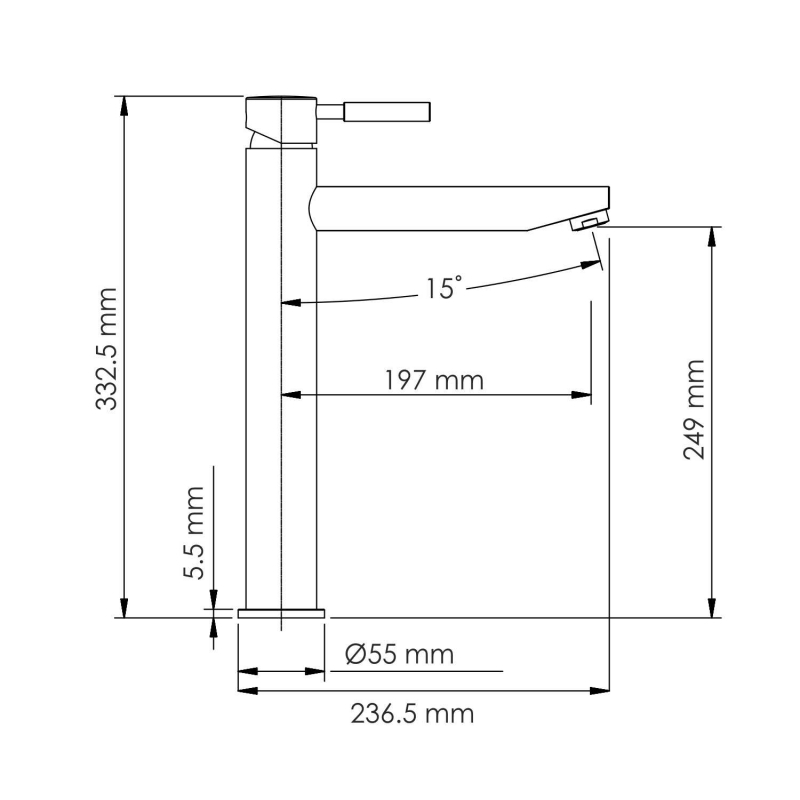 WasserKraft Gollach 3300 смеситель для раковины 3303H
