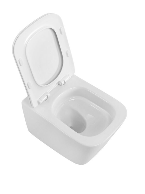 BelBagno KRAFT-TOR Унитаз подвесной безободковый с сиденьем и смывом TORNADO BB7106CH-TOR/SC