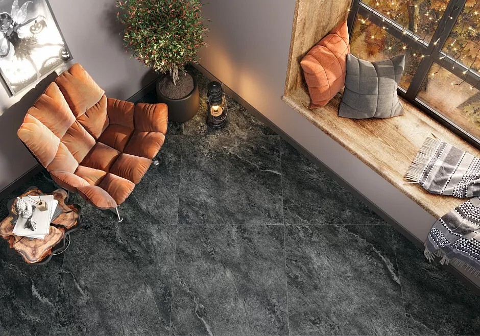 Керамогранит 8080AJA99M LCM Ajax Black Матовый Карвинг 800 x 800 x 8 мм.