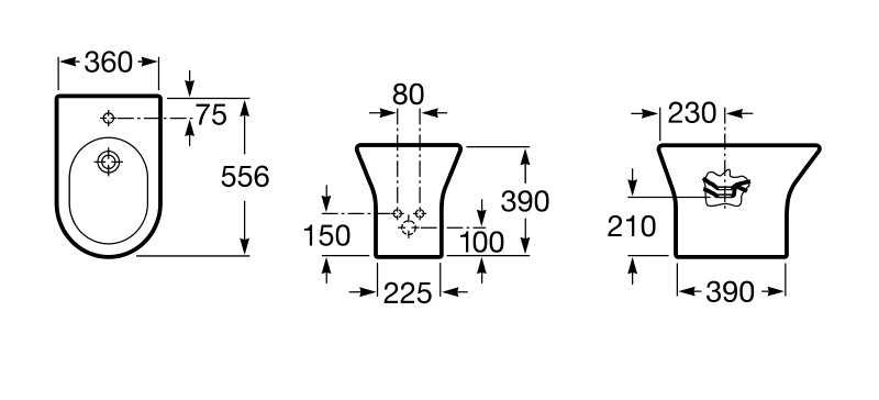 Roca Nexo биде напольное