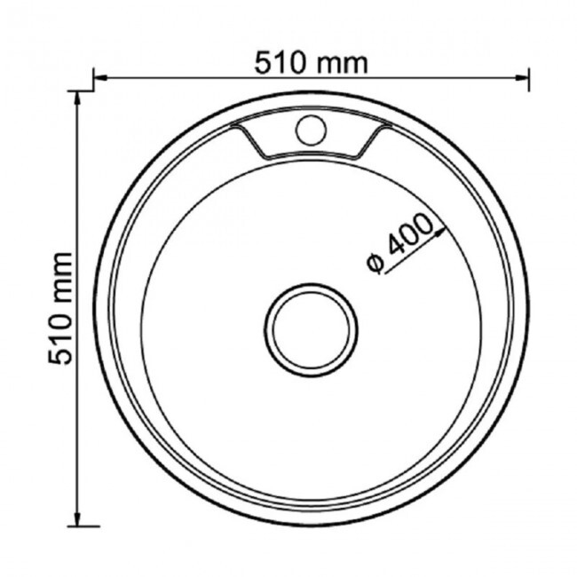 Мойка из нержавеющей стали врезная 51 см Zerix Z510-06-170E ZM0592
