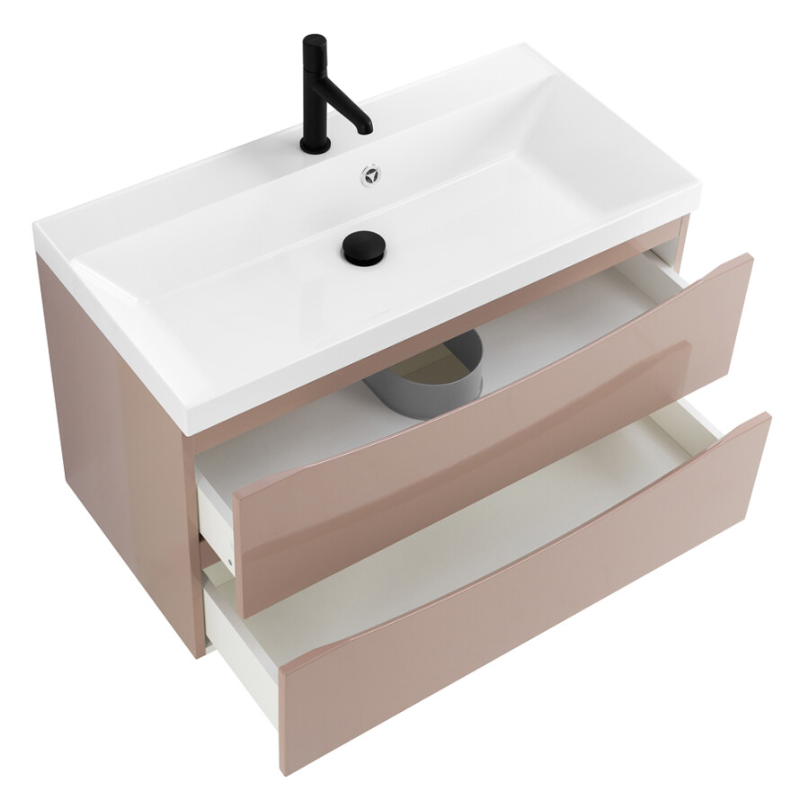 BelBagno Marino 80 см тумба под раковину MARINO-800-2C-SO-CL-P Cappuccino Lucido подвесная