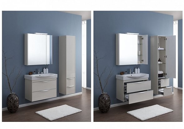 Aquanet Франка 00183050 Шкаф-пенал подвесной, слоновая кость 40