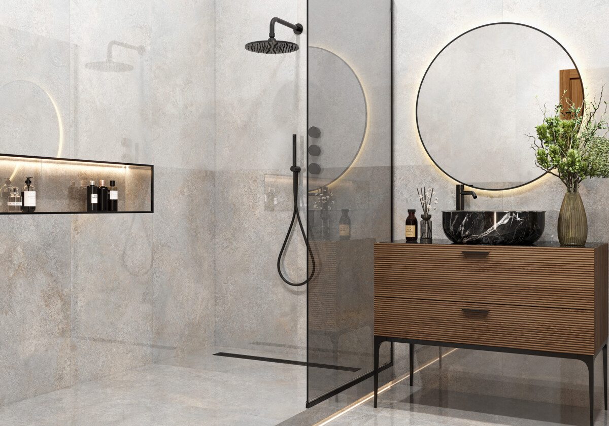 New Trend Феномен темный / Fenomen Dark Керамогранит 600 x 1200 x 7 60120FEM55P