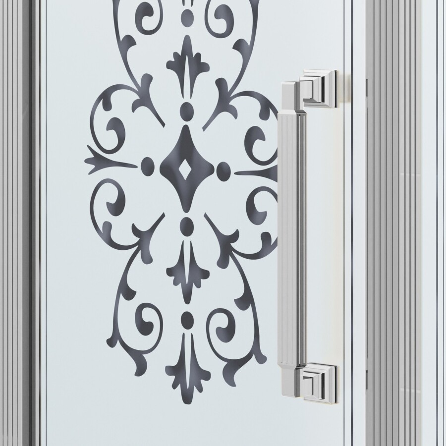 Душевое ограждение Ambassador Royal 18015110-L (120х80х200) прямоугольник,хром,стекло прозрачное с рисунком,распашная,1 место