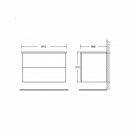 BelBagno тумба под раковину ETNA-H60-800-2C-SO-BL-P 80 см