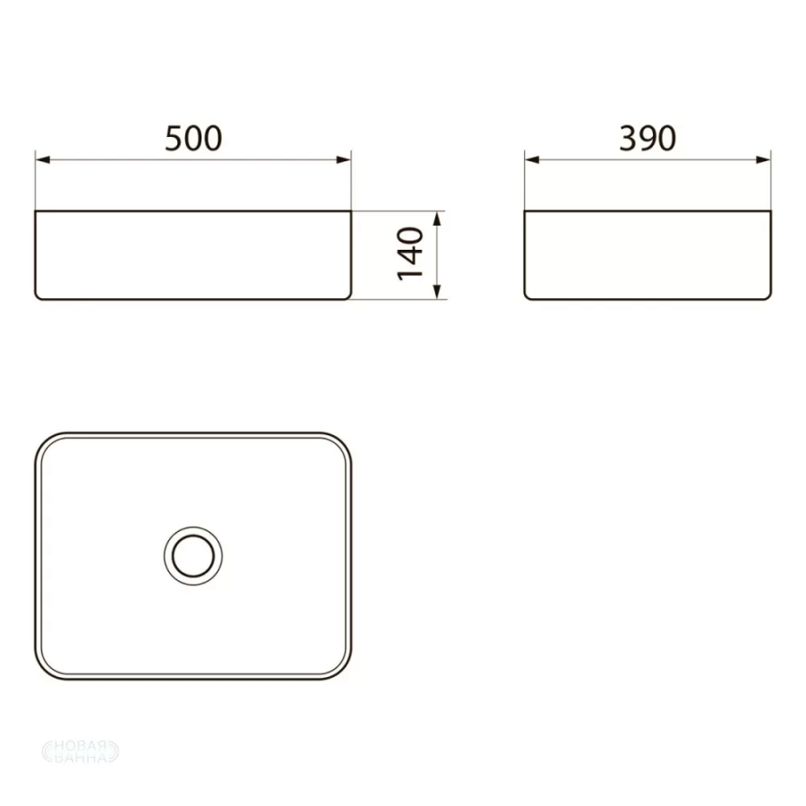 Point Меркурий 50 раковина накладная PN43832
