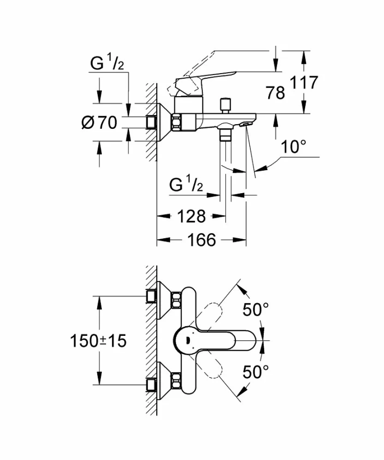 Grohe BauEdge 118389 набор для ванной комнаты