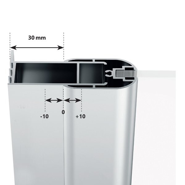 Ravak Chrome CRV1-100 Элемент душевого уголка белый+транспарент 1QVA0101Z1