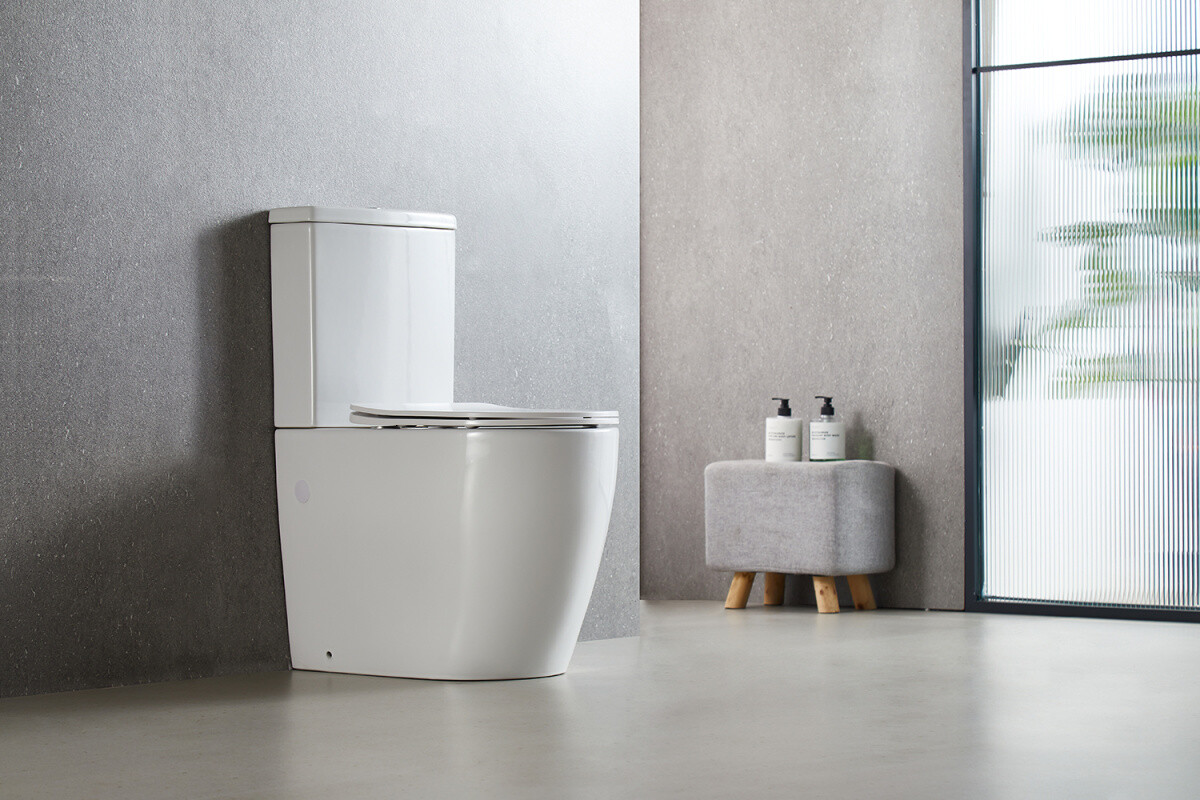 Унитаз напольный Azario LUMA TORNADO FLUSHING безободковый в комплекте с бачком и сиденьем микролифт, дюропласт. 595*360*820 мм AZ-1253ST