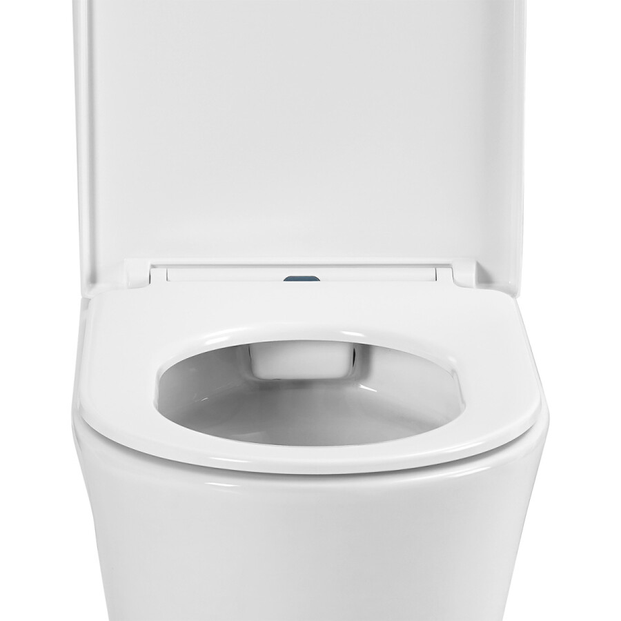 Унитаз-компакт Azario VISE 640х365х820 напольный, безободковый, в комплекте с быстросъемным сиденьем микролифт AZ-1343BT