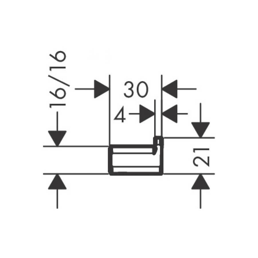 Hansgrohe AddStoris Крючок черный матовый 41742670