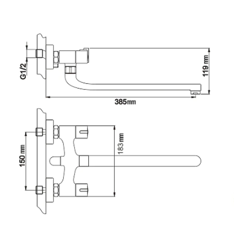 Смеситель для ванны Gappo Stella G2249