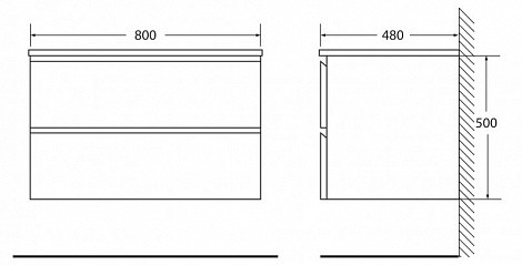 BelBagno LUCE-800-2C-SO-SCM тумба под раковину подвесная