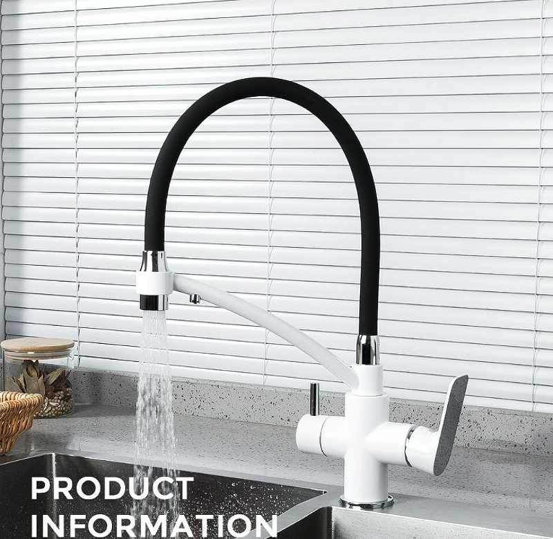 Смеситель для кухни со встроенным фильтром (краном) под питьевую воду Gappo G48 G4348