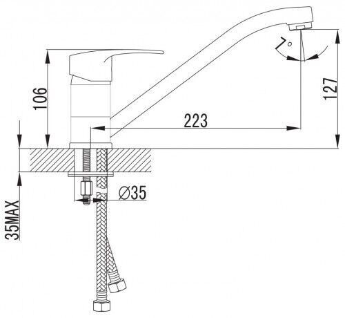 Imprese Lidice 20095 смеситель для кухни хром