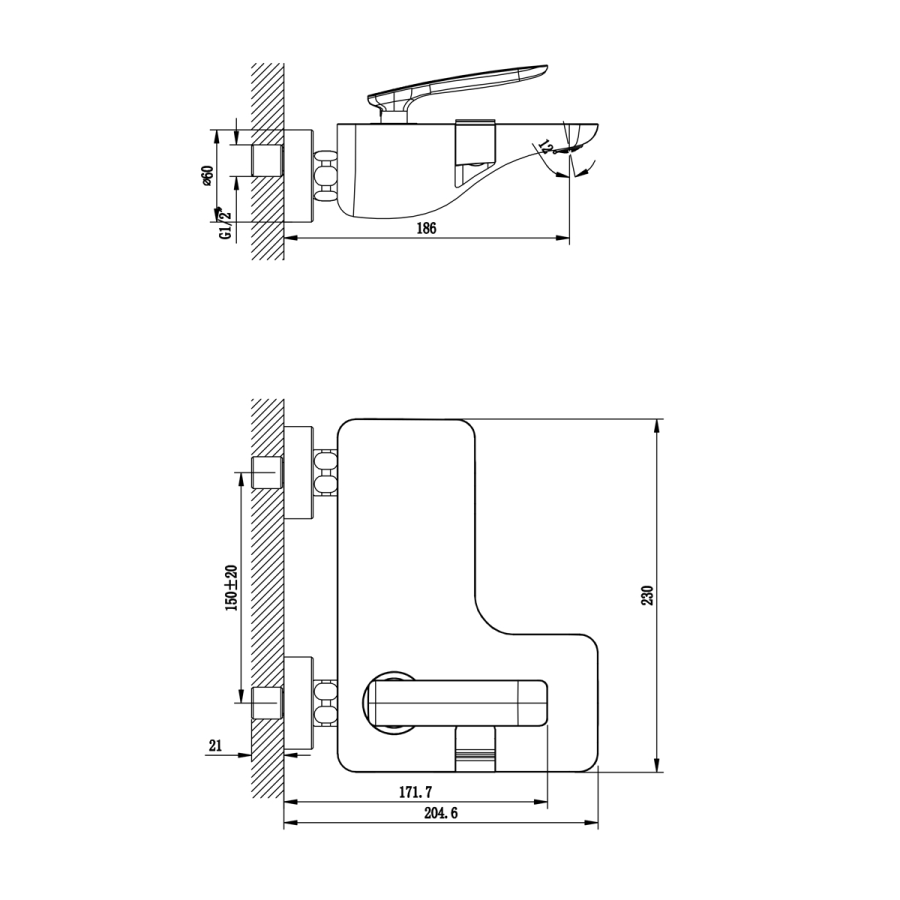 Lemark Bellario смеситель для ванны LM6802C