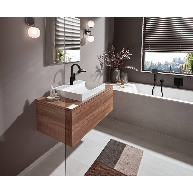 Hansgrohe Vivenis Встраиваемый смеситель для ванны черный матовый 75415670