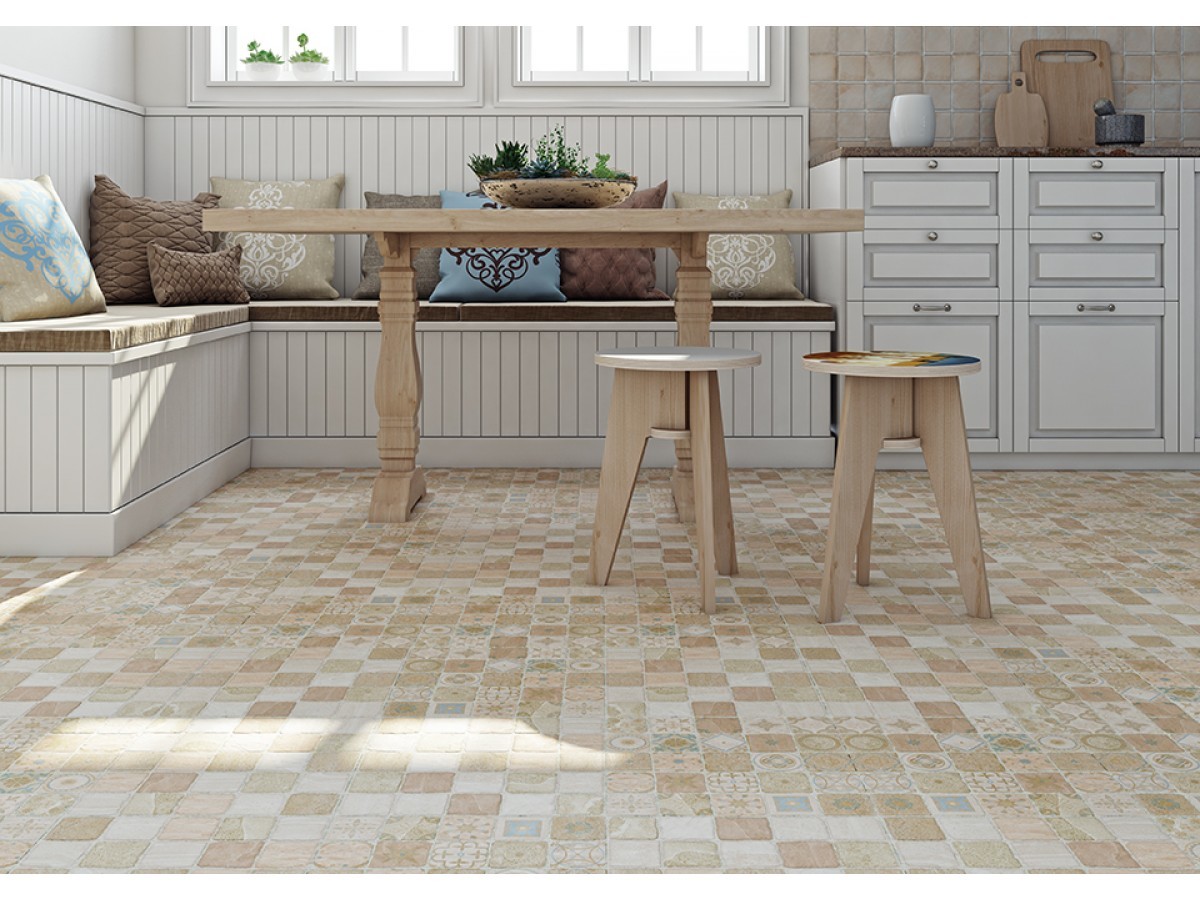 Cersanit Ares глазурованный керамогранит бежевый 33x33 см поверхность матовая