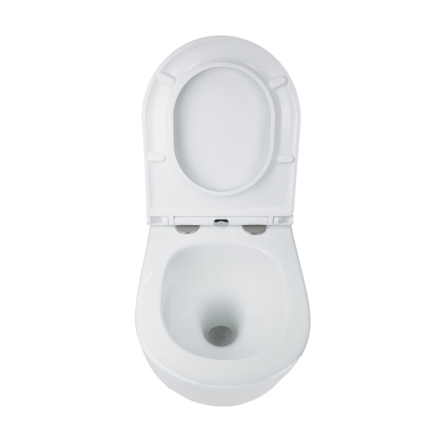 Унитаз подвесной Azario Adagio360х485х365 безободковый, система смыва "Скрытое Торнадо", с быстросъемным сиденьем "Микролифт" AZ-5177T-WHT