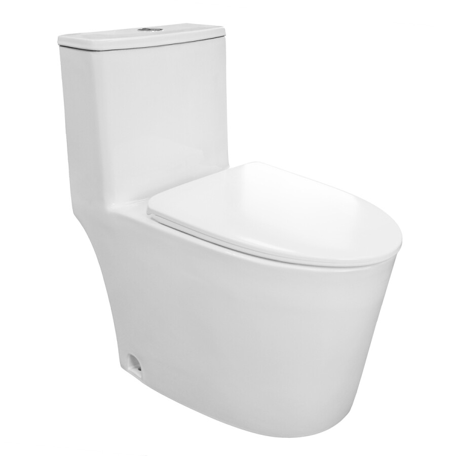 Унитаз-моноблок Azario ANSA 385х695x775 безободковый, в комплекте с сиденьем дюропласт микролифт, белый AZ-2301