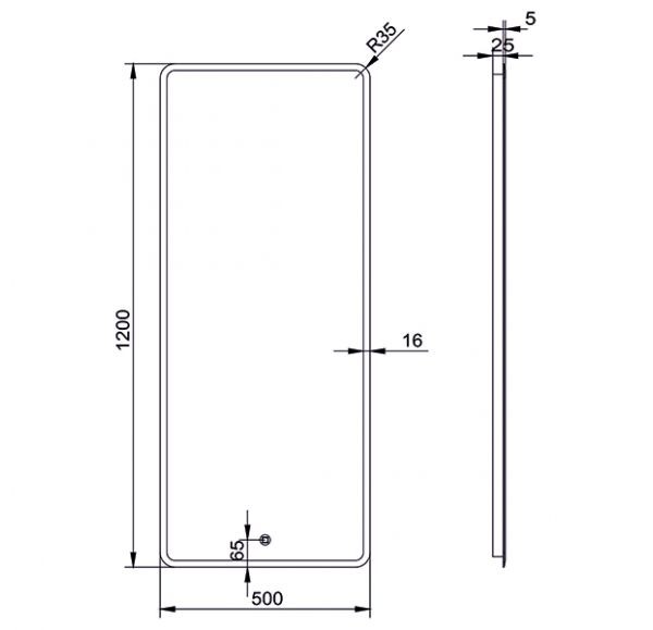 Зеркальное полотно Gair Fly Anti Steam 50*120
