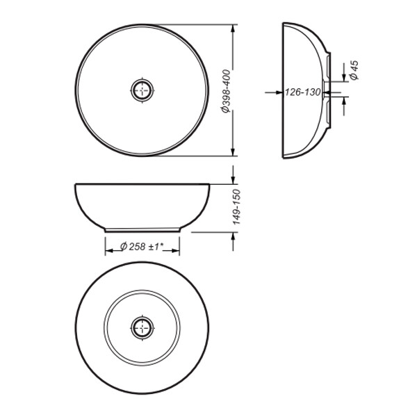 Sanita Luxe Art Slim раковина белая ART40SLWB01S