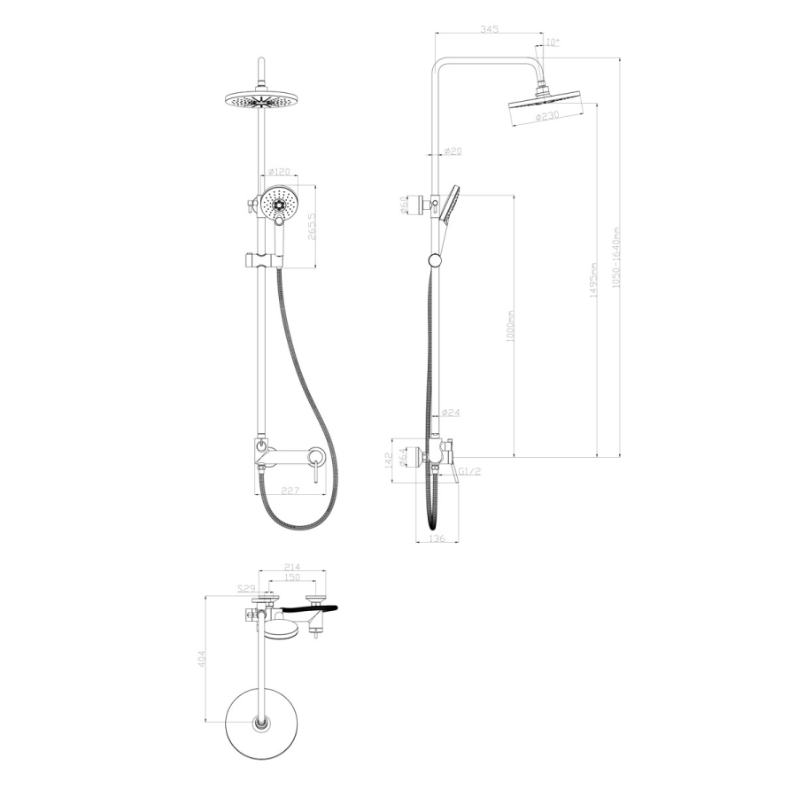 Lemark Minima смеситель для душа LM3860C