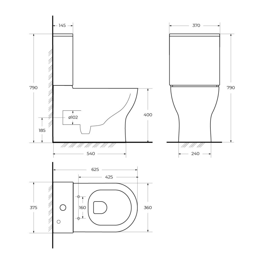 Унитаз-компакт безободковый с сиденьем BelBagno ENERGIA BB8134CPR/SC BB8134T