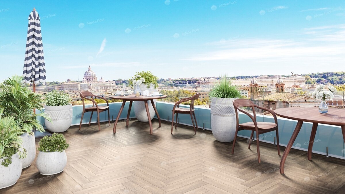 Alpine Floor Parqet LVT Кварцвиниловая плитка Макадамия ECO 16-10 590 х 118 х 2.5 mm