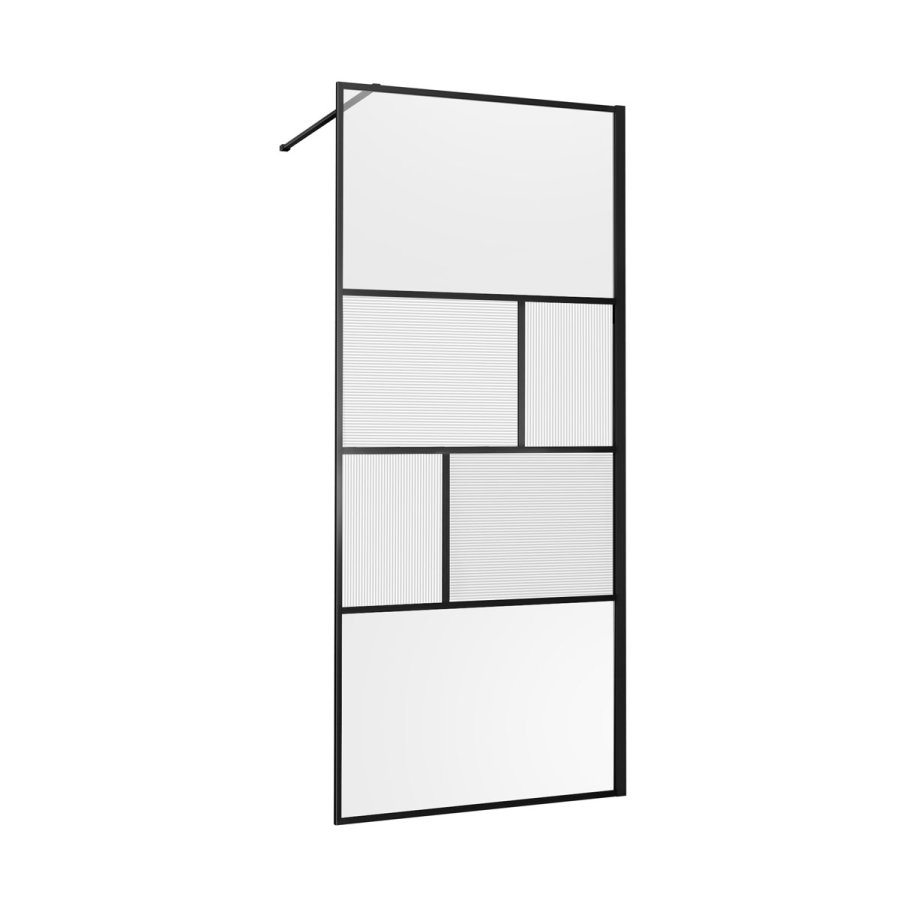 Vincea Walk-In душевая перегородка 80 см черная VSW-1HC800CFB