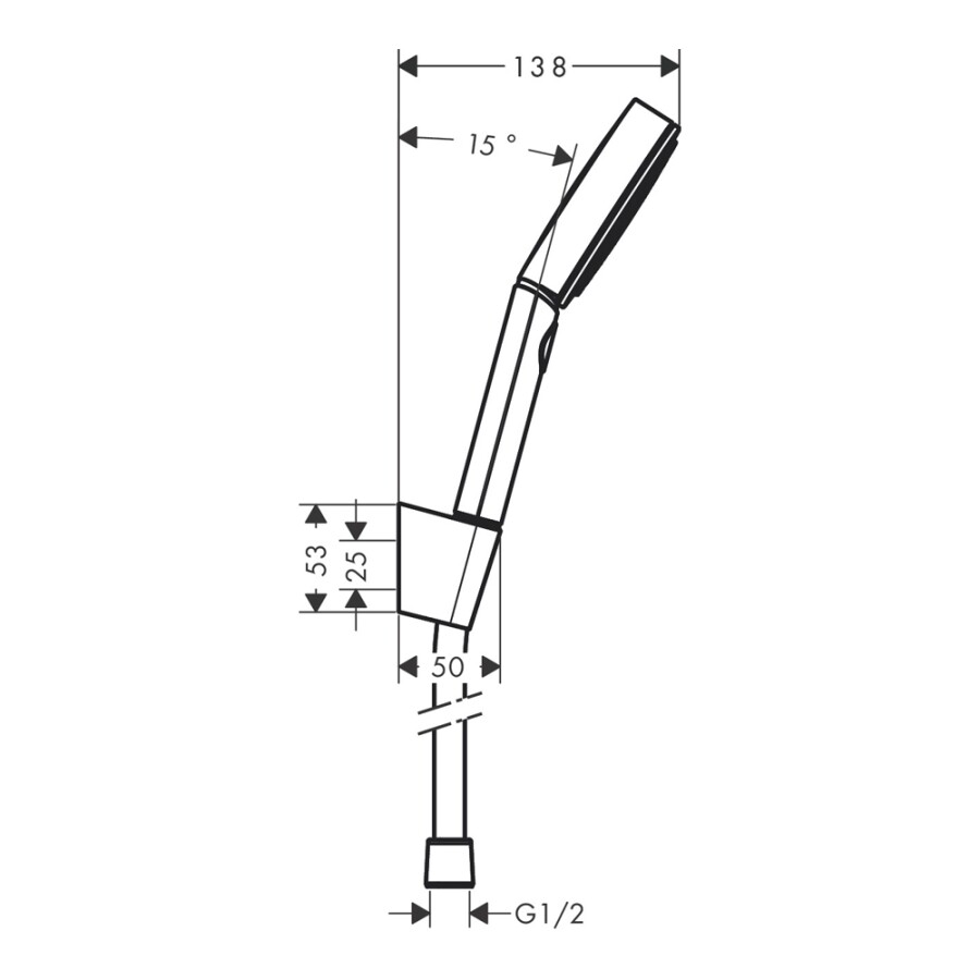 Hansgrohe Pulsify Select S Душевой набор с держателем 105 3jet Relaxation, шланг 125 см хром 24302000